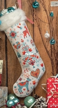Winter Wonderland Stocking by Susan Bates from Cross Stitcher 389 XSD