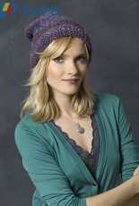 Red Heart-LW2733-Rib Knit Hat by Linda Cyr -Free