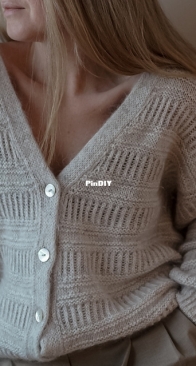 Coffee Cardigan by Martine Jacobsen - Russian translated