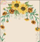 Permin 58-3315 Tablecloth with sunflowers XSD