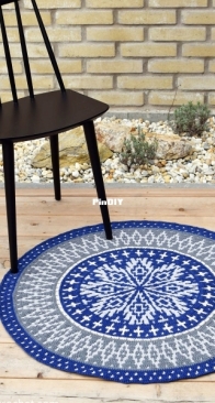 Lilla Björn Crochet - Tatsiana Kupryianchyk - Ocean Time Mandala Rug - Russian - Translated