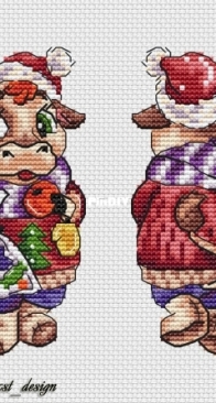 Toy Bull Ornament by Olesia Gavrilova