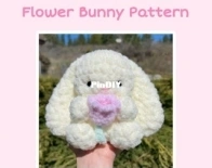 Pixie Plushies - Lorettas Loops - Loretta - Flower Bunny