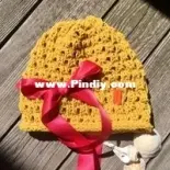 Yellow spring  merino hat