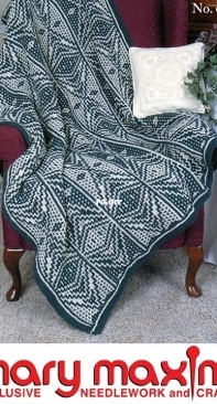 Mary Maxim 6436 Vibrant Diamond Afghan
