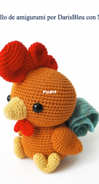 Daris Bleu - Damaris Perez - Amigurumi Rooster - Spanish - Free