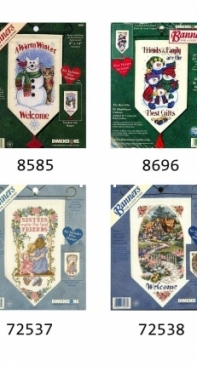 Dimensions Banners 8580 Welcome To The, 8585 A Warm Winter Welcome, 8696 The Best Gifts, 72506 Lifes Simple Pleasures, 72507 A Gift of Love Birth Record, 72537 Sisters Are Best Friends, 72538 Rose Cottage Welcome, 72557 Happy Home Ingredients XSD