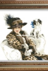 Dina Stitch - Lady With a Dog - Free