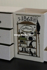 Chest of drawers with embroidery