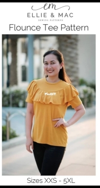 Ellie and Mac - Flounce Tee - Sizes XXS-5XL