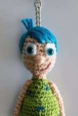 Caits Crocheted Dolls- Inside Out Joy keychain