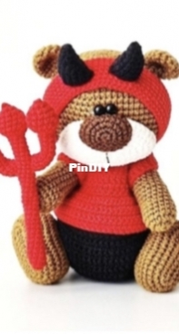 Crochet Wonders Design - Crochet Funny Bear - Olga Kurchenko - Devil Outfit - Spanish