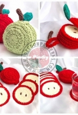 Hooked On Patterns -  Ling Ryan - Sliced Apple Coaster Set