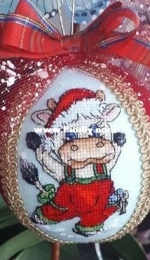 cross stitch-christmas ball