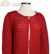 Floral Mesh Cardigan #182-Vermont Fiber Designs