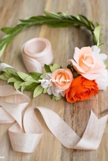 Crepe Paper Garden Flower Headwreath - Lia Griffith