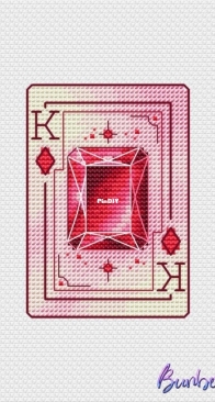 Bunberry stitch - Gem Cards. Ruby by Lidia Gorbikova