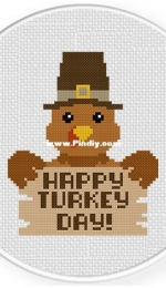 Daily Cross Stitch - Happy Turkey Day