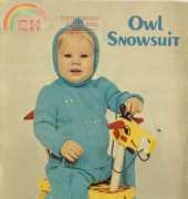Vintage Pattern Childs Owl Snowsuit Workbasket Dec 1971