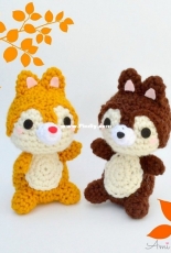 Ami Amour - Chipmunk Chip and Dale Amigurumi - Free