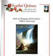 Scarlet Quince BIE005 Falls of Niagara from Below - Albert Bierstadt