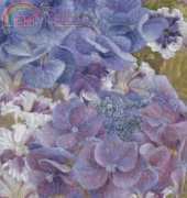 I Love Crossstitch ILCS JB003 Purple Song，Hydrangeas and Petunias XSD