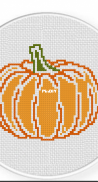 Daily Cross Stitch - Pumpkin Outline