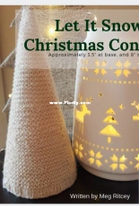 Let It Snow Christmas Cone by Meg Ritcey-Free