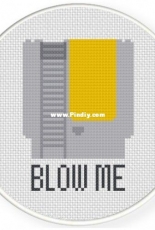 Daily Cross Stitch - Blow Me