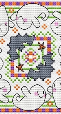 Ghost Biscornu by Durene Jones - Free