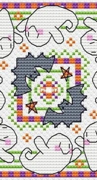 Ghost Biscornu by Durene Jones - Free