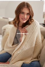 Schachenmayr S9304 Hygge Blanket with Cables - Free