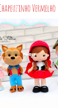 Amor de Feltro - Deise Matos - Little Red Riding Hood - Chapeuzinho Vermelho - Portuguese