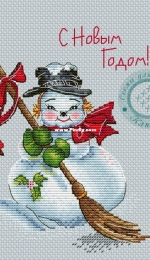 Snowman by Antonina Lebedeva
