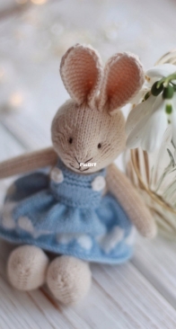 Knitted Bunny - Olena Hryhorenko - Toysknit