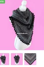 Hobbii Friends - Jennifer Santos - Super Cute Design - Licorice Shawl - Dutch - Free