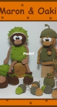 Babsies Hook - Barbara Saboth - Maroni the Chestnut and Oaki the Acorn - Maroni Maron und Oaki Eichel - German