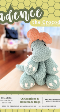CC Handmade Hugs - Cristina Chapman - Cadence the Crocodile