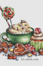 Alexandra Zamorina / Заморина Александра  - A cup with colored sweets / Чашечка с цветными конфетками