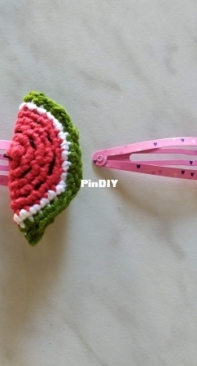 Watermelon hair clips