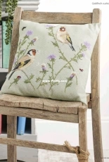 Woodland Charm - Goldfinch Cushion by Jenny Barton from Cross Stitch Gold 163 XSD