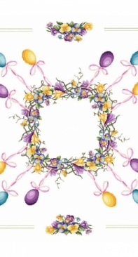 Coricamo 8721 - Tablecloth - Easter Wreath XSD