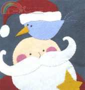 Applique Babbo Natale e Uccellino - Felt
