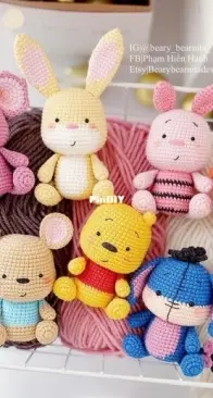 Beary Bearnita - Phạm Hiền Hạnh - Sitting Tigger, Piglet, Rabbit, Roo, Pooh Bear and Eeyore