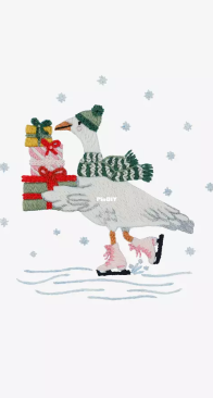 DMC - Ice Skating Christmas Goose / Oie de Noël Patinant sur la Glace - Free