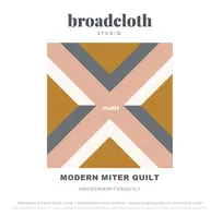 Broadcloth Studio - Amanda Carye - Modern Miter Quilt Pattern - Throw Size 20½" x 20½"
