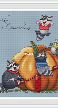 Mischievous Raccoons by Tamriko Lamaridze