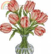 OTWO - Tulips in a clear vase - OC-01-104