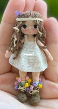 Spica Art Doll - Kader Akkol - Miniature Hippie Girl Blossom - Миниатюрная Хиппи Девочка-цветок - Russian