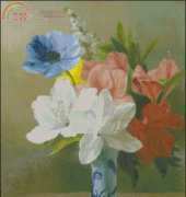 ART116737~Flowers-in-a-Blue-Vase-Posters